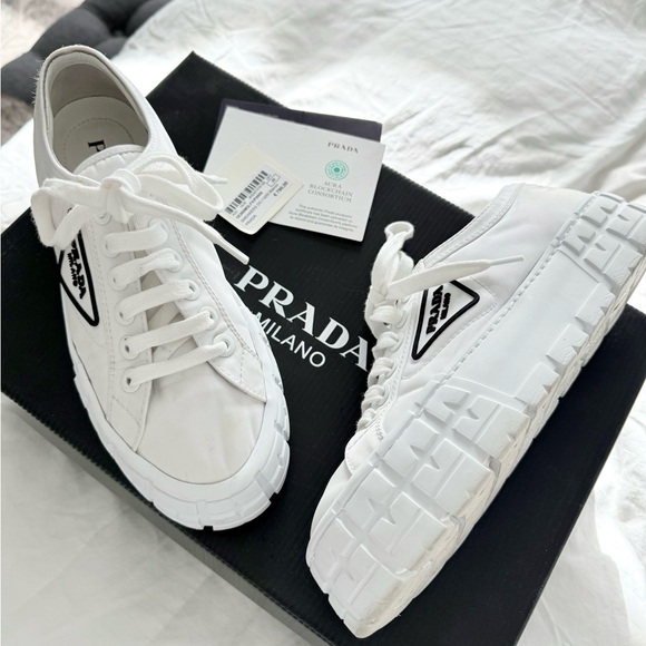PRA DOUBLE WHEEL RE-NYLON GABARDINE SNEAKERS BLACK FABRIC